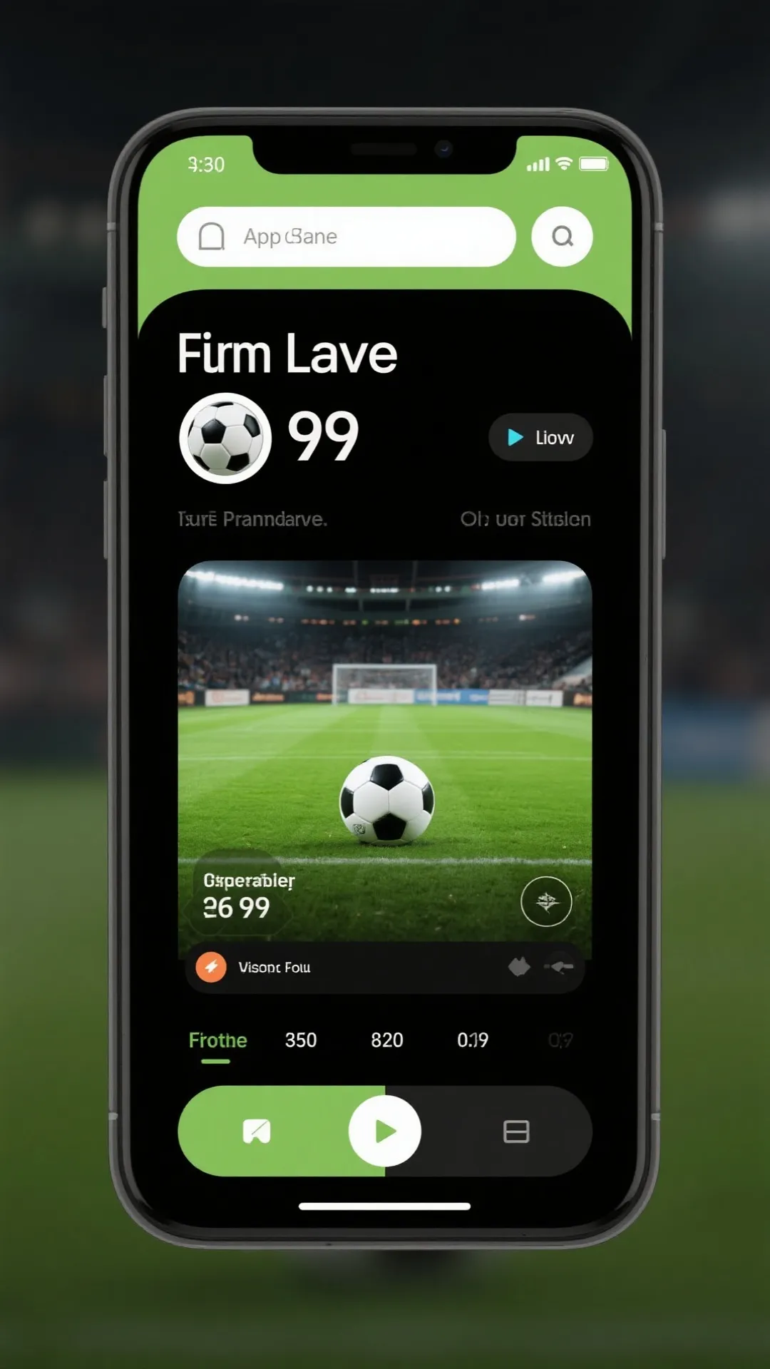 英超足球直播 App 界面预览